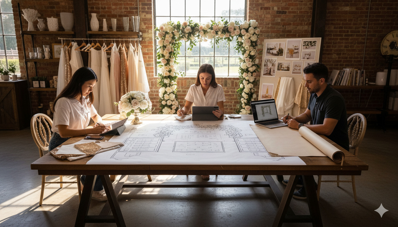 Custom event decor design process